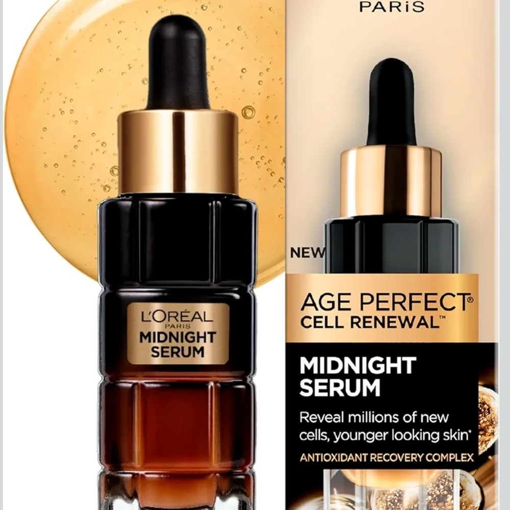 Age Perfect Midnight Serum - Night Repair Serum in Brown & Gold
